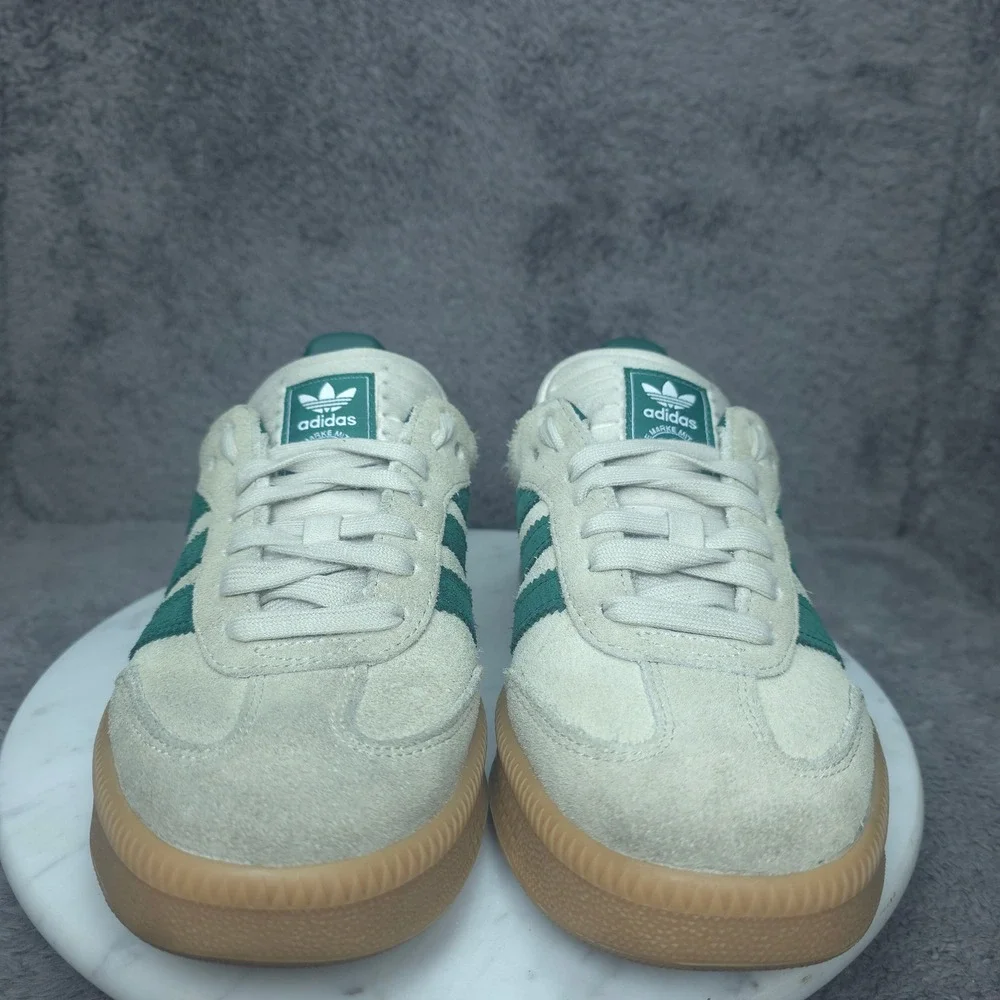 Adidas Samba XLG Sneakers Mens 6.5 Beige Green Gum Platform JQ9886